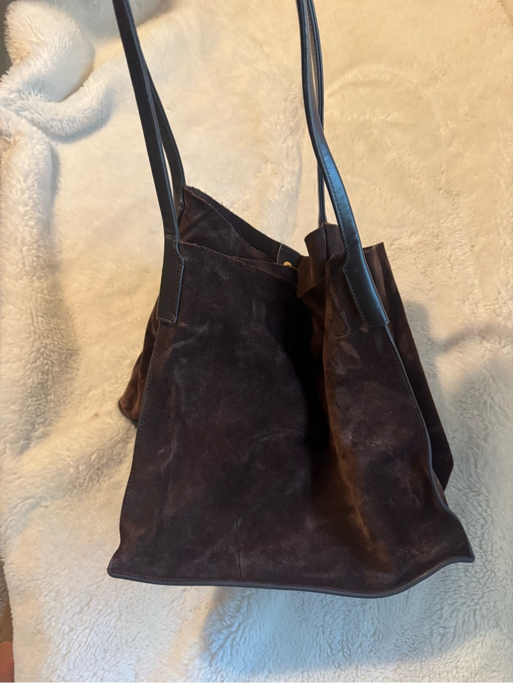 J. Crew Dark Brown Suede Shoulder Bag
